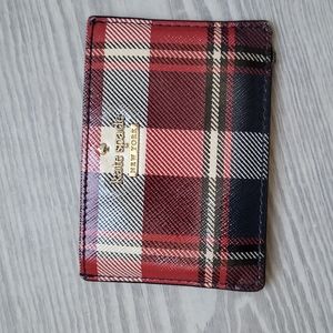 Kate Spade plaid card holder